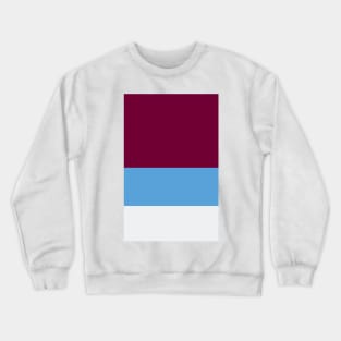 Burnley Claret, Blue and White Tricolour Crewneck Sweatshirt